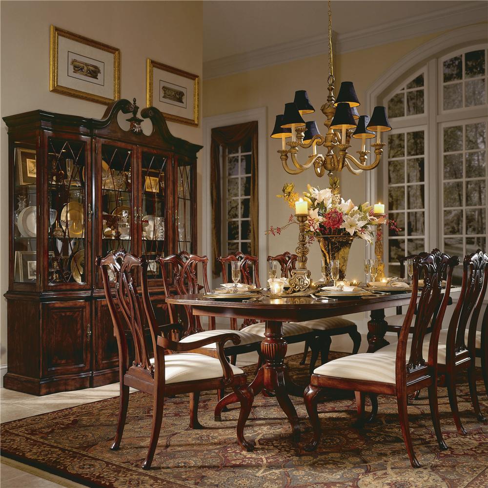 American Drew Cherry Grove 45th 792 744R Double Pedestal Dining